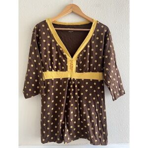 Desiree Polka Dot Lace Tie Back Top Plus Size 2X Y2K Babydoll Cottagecore Preppy